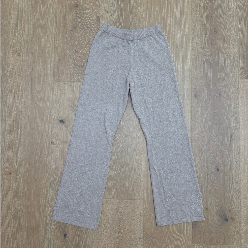 White Fox Pants Elasticated Waist Straight Leg Size M Light Tan